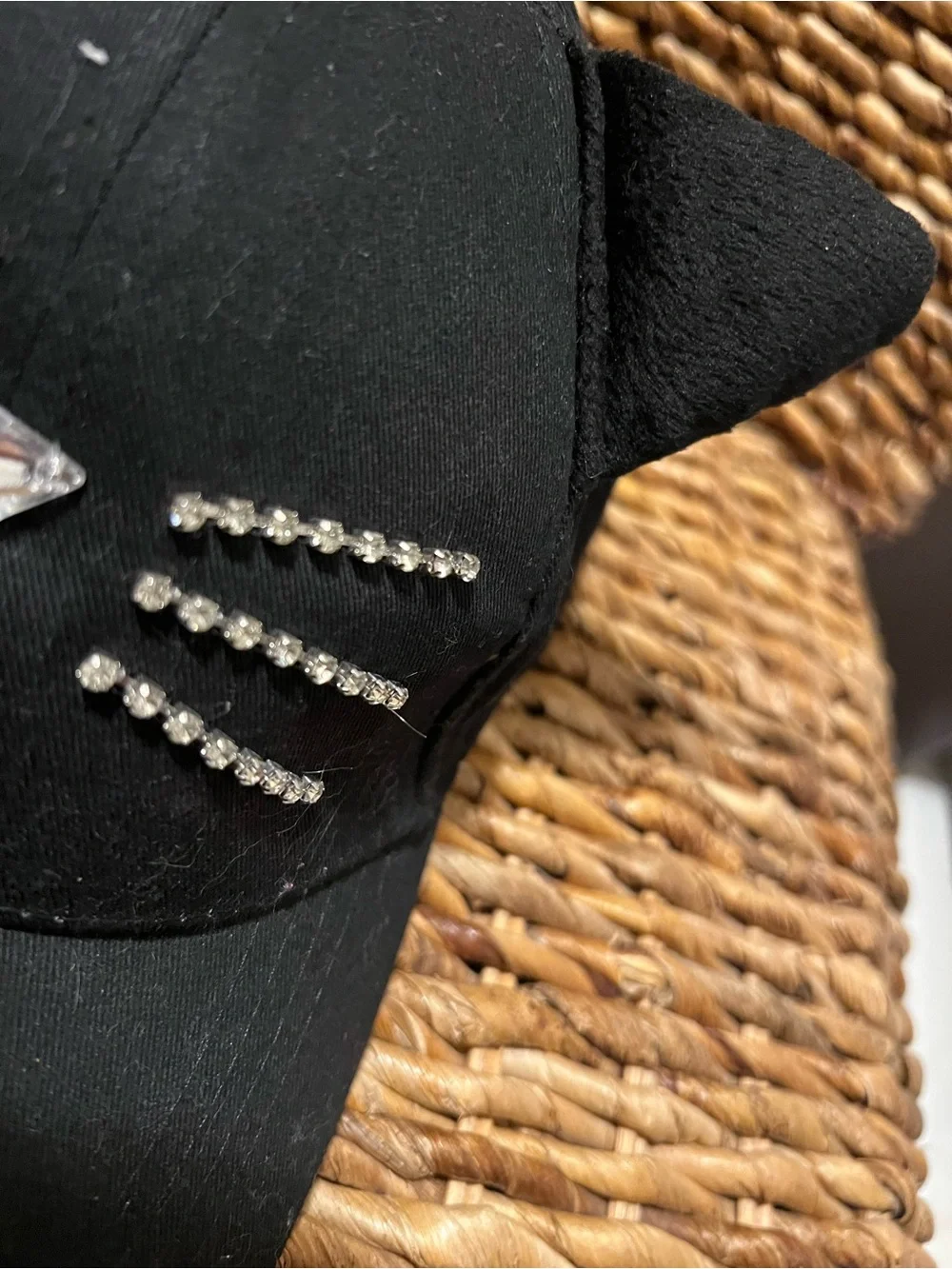 UNBRANDED Cat Ears Bling Snapback Cap